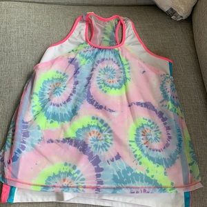 Lucky in Love tie dye tank size 14